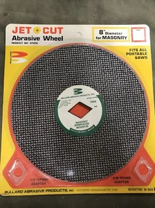 Abrasive Cutting Wheel 8” for Portable Saw w/round adapters - Picture 1 of 1