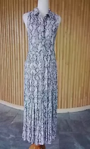 Forever New Collard Shirt Dress 14 Viscose Snake Print - Picture 1 of 7