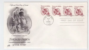TurtlesTradingPost- Tricycle- Transportation Series 1985 #2126- FDC Artcraft - Picture 1 of 1