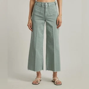 Paige Damen 27 Harper Ankle Wide-Leg Jeans High Rise Taschen Western Edgy - Bild 1 von 11