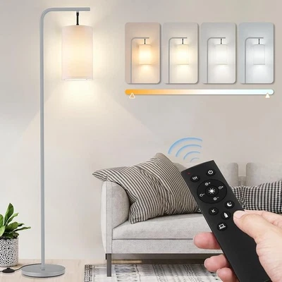 Lâmpada de assoalho de controle remoto regulável com temporizador iluminação LED moderna sala de estar nova - Imagem 1 de 4