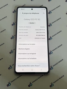 SMARTPHONE SAMSUNG GALAXY S20 FE 5G SM-G781B/DS 128 Go OCCASION - Imagen 1 de 8
