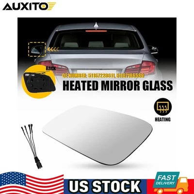 Espejo retrovisor térmico lado conductor LH de vidrio para BMW 750i XDRIVE 750Li 2010-2013 4 pines Foto 1 de 4