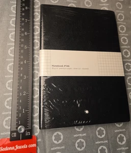 Montblanc 113637 Size 146 Black Squared Silver Cut - Picture 1 of 3