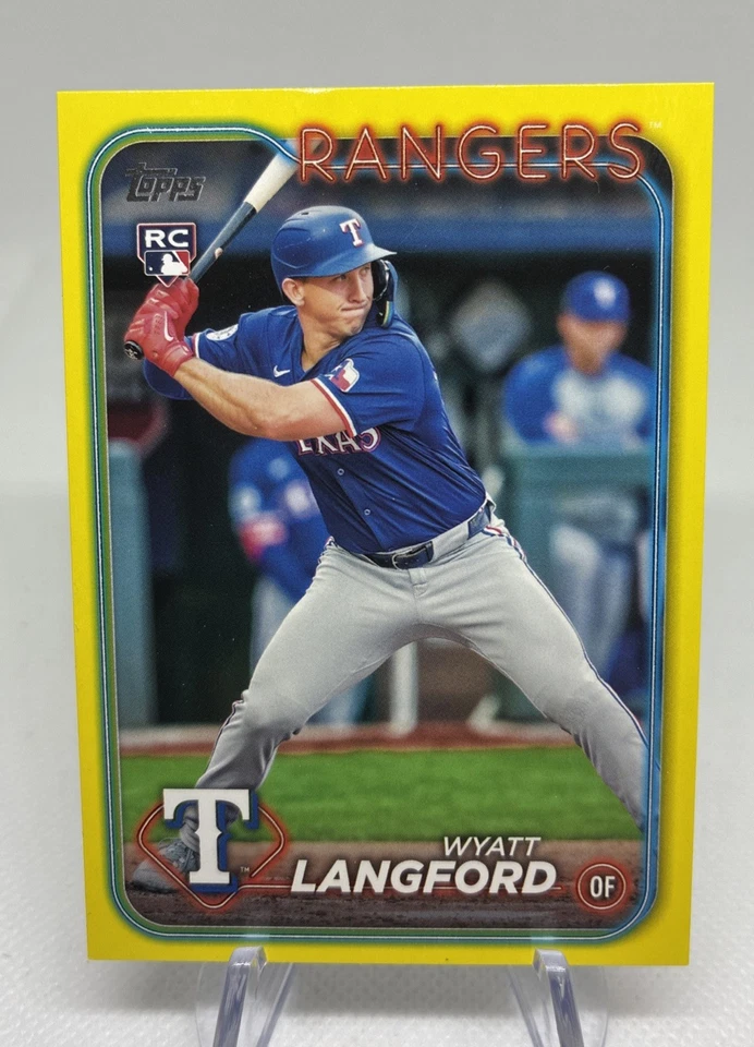 2024 Topps Update Series - Yellow #US151 Wyatt Langford (RC) - Image 1 of 1