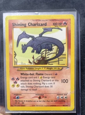 Pokemon TCG Neo Destiny Shining Charizard 107/105 Secret Rare Holo Card 2000 - Image 1 of 4