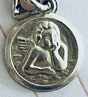 Pulsera de Colección Cadena Mariner Plata Esterlina 8" con Dije de Ángel 925 Italia AZ Foto 1 de 4