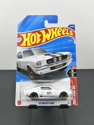 Hot Wheels 2025 Mainline Mustang 60 Series '67 Shelby GT500 White #161 - Image 1 of 4