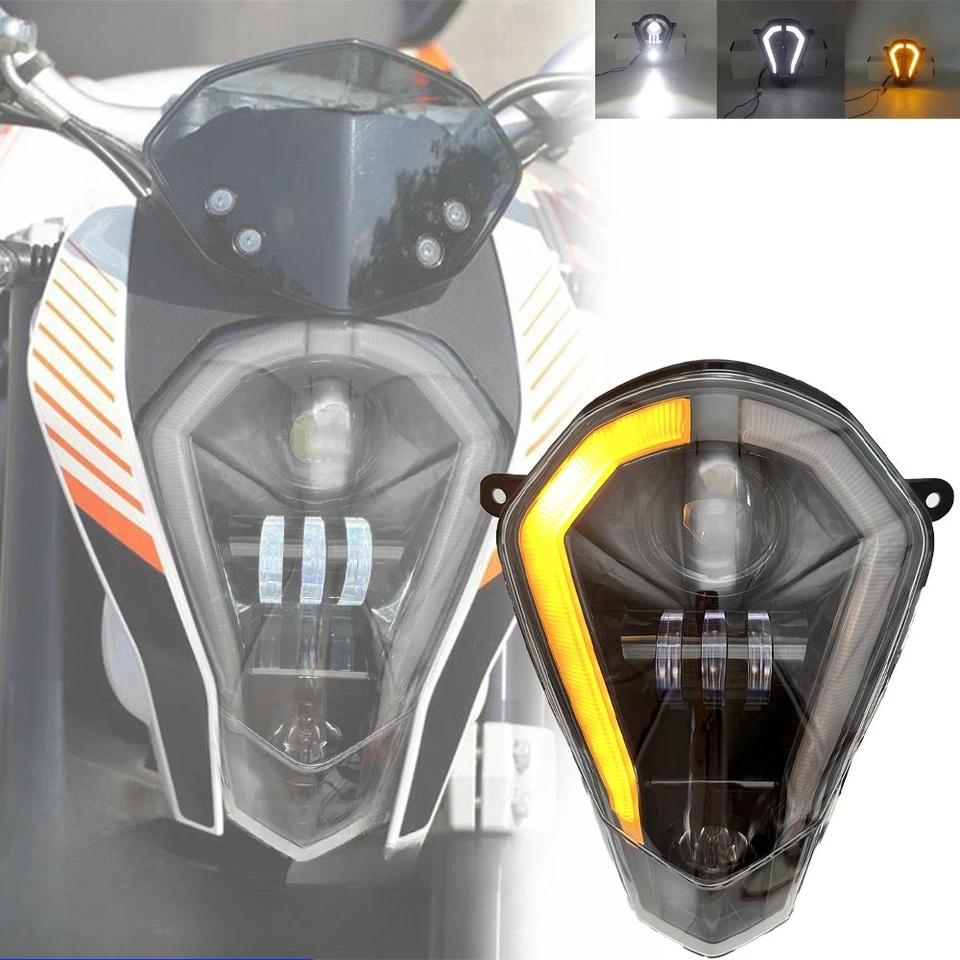 For KTM Duke 390 250 200 125 2011-2019 LED Headlight Turn Signal Lights with DRL — 第 1/4 张图片