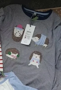 Joules 9 - 10 Years Hedgehog Long Sleeve Top Cotton Stripe Spring Summer - Picture 1 of 1
