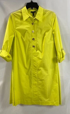 Camisa de vestir para mujer Escada amarilla lisa con botones talla 34 informal algodón Foto 1 de 4