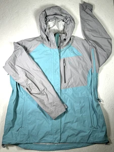 LL Bean Damen XL TEK O2 Regenjacke Kapuze Softshell Full Zip leicht aqua - Bild 1 von 10