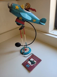 VINTAGE A la Maison METAL FOLK ART Flying Ace Swinging PENDULUM balance toy - Picture 1 of 8