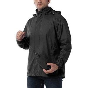 Off Road Ventures Men's Lightweight Raincoat Waterproof Packable Hooded Raincoat - Picture 1 of 6