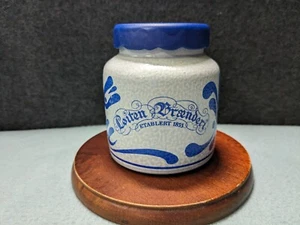 Vacío de cerámica Loiten Braenderi con tapa de plástico azul - NORUEGA - COMO NUEVO - Imagen 1 de 9