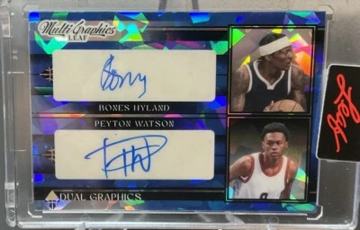 2023 Leaf Multi Graphics Bones Hyland Peyton Watson Dual Rookie Auto /45 - Image 1 of 2