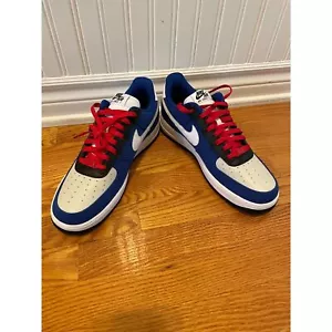 Nike Air Force 1 Low By You Nike ID Blue White Canvas Men's Sz 10.5 DZ3637-900 - Picture 1 of 5