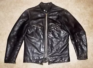 Vtg 60s-70s SCHOTT Perfecto CAF1 Steerhide CAF-1 CAFE RACER Motorcycle JACKET 42 - Picture 1 of 15