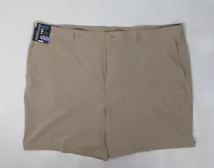 NEW Size 50 Big Mens Roundtree & Yorke Ultimate Performance Shorts 7"I Khaki - Picture 1 of 9