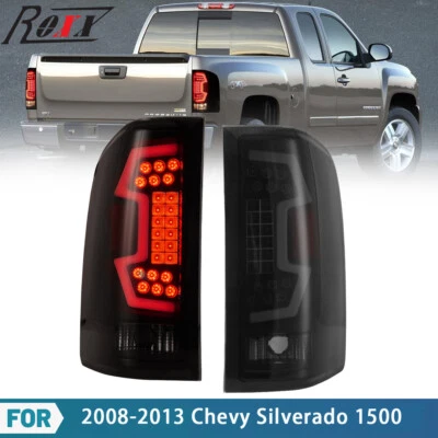 Par de luces traseras LED para 07-13 Chevy Silverado 1500 2500 HD 3500 HD humo Foto 1 de 4
