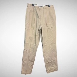 Polo Ralph Lauren Andrew Pants Mens 38X34 Solid Beige Chino Pre Owned - Picture 1 of 9