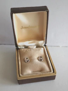 Pendientes de tachuelas Jewelmont plata esterlina postes de 14 k - Imagen 1 de 7