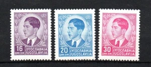 Yugoslavia 1939 old definitive King Peter II stamps (Michel 405/07) MLH - Picture 1 of 2