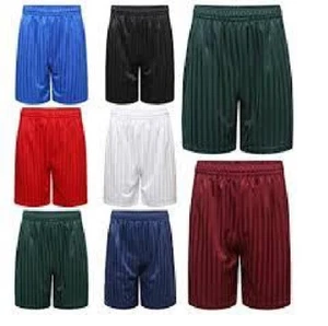 SHADOW STRIPE PE SHORTS BOYS GIRLS UNISEX SPORTS ADULT FOOTBALL GYM SCHOOL SHORT - Picture 1 of 1