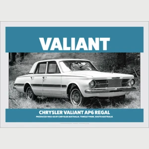 Chrysler Australia Valiant estampado artístico retro - auto estante AP6 - póster de 4 tallas - Imagen 1 de 5