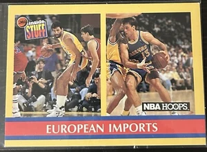 1990-91 NBA Hoops Behind The Scenes #384 European Imports Vlade Divac Rookie RC - Picture 1 of 1