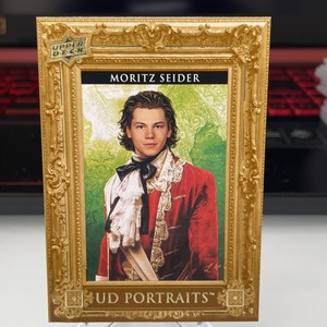 Moritz Seider 2023-24 Upper Deck Series 1 UD Portraits #P-8 Red Wings