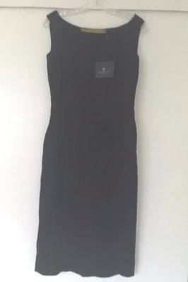 NWT Lanvin Paris Black Sleeveless Knee Length Exposed Zip Dress Sz 38 / 8 $5400 - Image 1 of 4