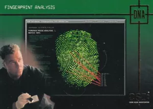 CSI Serie 1 2003 DNA Gold Foil Karte DNA1 Fingerabdruckanalyse - Bild 1 von 2