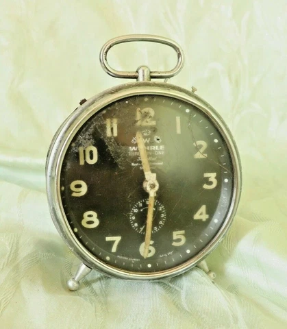 Vintage Alarm Clock 3 In 1 Mid Century Original German desk clock "Wehrle" #109 Cover