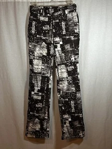 Urban Outfitters Schlaghose City Skyline Print Damen Zero schwarz-weiß - Bild 1 von 7