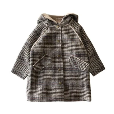 Bebés Niñas Otoño Invierno Plus Terciopelo Cordero Abrigos con Capucha Algodón Invierno Chaqueta Nuevo Foto 1 de 4