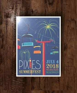 Pixies Summerfest Milwaukee Wisconsin 7/6/2018 Official Concert Poster 18x24 - Picture 1 of 1