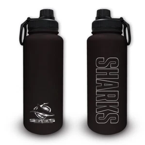 127268 CRONULLA SHARKS NRL STAINLESS STEEL DOUBLE WALLED 960ML DRINK BOTTLE - Bild 1 von 1