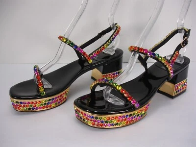 NUEVAS SANDALIAS JEFFREY CAMPBELL PEDRERÍA NEGRAS IMITACIÓN CHAROL MUJER 8 Foto 1 de 4