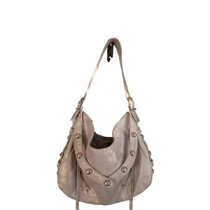 Botkier Studs Silver Mushroom Cream Pearlized  Leather Shoulder Bag — Medium - Picture 1 of 13