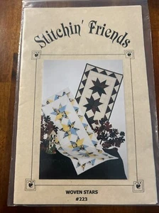Woven Stars Table Runner Pattern Stitchin Friends #223 New - Picture 1 of 3
