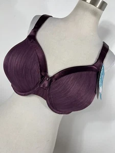 New Vanity Fair 42DD 42 DD Bra Purple Plum Underwire Padded Style 76338 Woman A3 - Picture 1 of 4