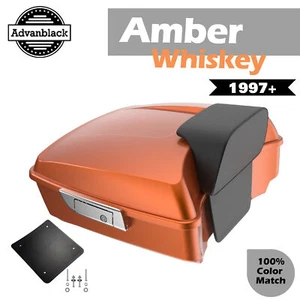 Paquete Advanblack AMBER WHISKEY Rushmore Chopped Tour para 97+ Harley/Softail - Imagen 1 de 13