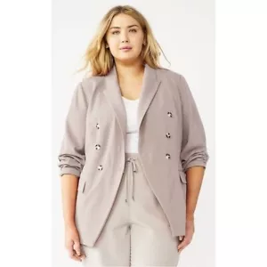NWT Nine West Double Breasted Blazer Beige Plus Size 4X - Picture 1 of 3