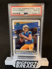 2020  DONRUSS OPTIC  JUSTIN HERBERT  ROOKIE  PSA - 10 Graded Football Card