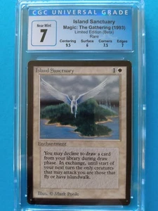 BETA 💧🏝️ Island Sanctuary🏝️💧 Vintage 1993 MTG | NM+ CGC 7 - Picture 1 of 2