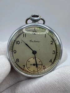 Vintage USSR Soviet Era Pocket Watch Salut Molnija 4Q-1949 years Old Mechanical - Picture 1 of 16