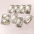 9 Serviettenringe Hanau um 1938 800er Silber