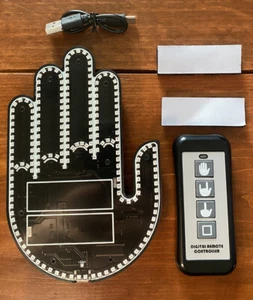 Funny Car Finger Light with Remote 175 LED Signs Middle Finger Gesture Light - Bild 1 von 3