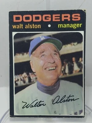 1971 Topps Walt Alston #567 Los Angeles Dodgers Good Condition. - Image 1 of 2